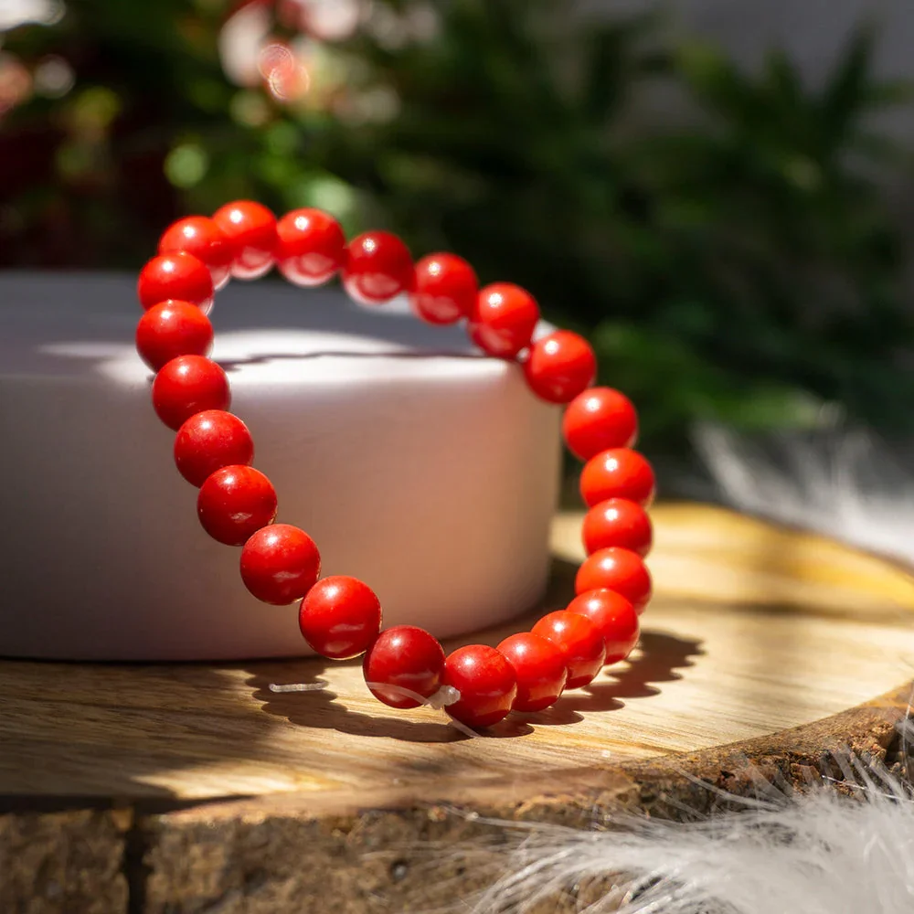 Coral Bracelet–Stone of Vitality, Passion & Protection